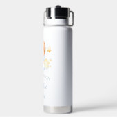 Aangepaste Baby-naam Blue Cloud Waterfles (Achterkant)
