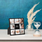 Aangepaste Baby-naam en monogram fotocollage zwart Fotoplaat (Insitu)