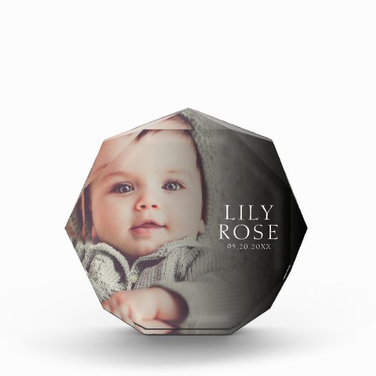 Aangepaste Baby naam geboortedatum foto (Voorkant)