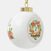 Aangepaste baby naam keramische kerst ornament (Links)