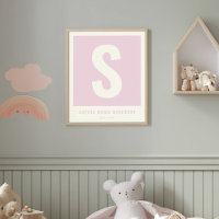 Aangepaste Baby Naam Kwekerij Wanddecoratie Monogr
