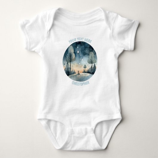 Aangepaste Baby Night Sky-carrosserie Romper (Voorkant)