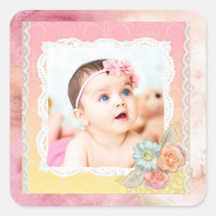 Aangepaste Baby of familie foto Stickers