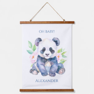 Aangepaste Baby Panda Hangend Wandkleed
