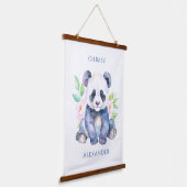 Aangepaste Baby Panda Hangend Wandkleed (Gebogen)