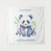 Aangepaste Baby Panda Wandkleed (Voorkant)