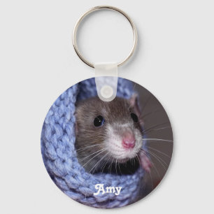 Aangepaste Baby Pet Rat Sleutelhanger