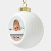 Aangepaste Baby Photo Ball Ornament (Rechts)