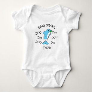 Aangepaste Baby Shark Baby's Romper