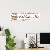 Aangepaste Baby shower-boombanner Poster (Thuiskantoor)