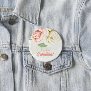 Aangepaste baby shower feest ik ben de oma knop ronde button 7,6 cm