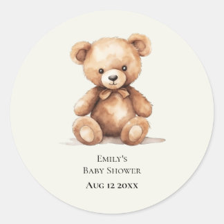 Aangepaste baby shower feestfavor-etiketten ronde sticker