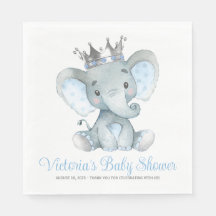 Aangepaste Baby Shower met Olifant Jongen