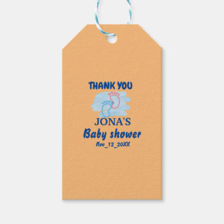 Aangepaste Baby shower voetafdruk Dank u Cadeaulabel