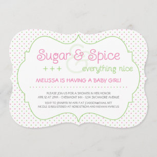 Aangepaste Baby shower voor suiker en specerijen Kaart