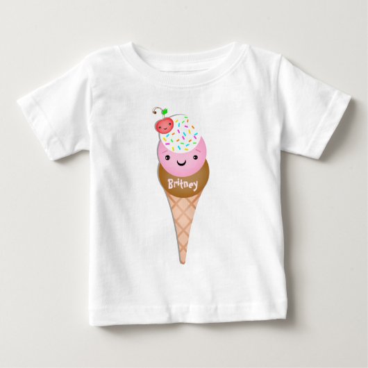 Aangepaste Baby T-shirt met cone Cone Cone Cone (Voorkant)