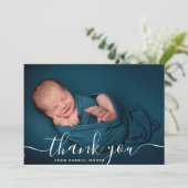 Aangepaste Baby voor fotoCallligrafie U Kaart (Staand voorkant)
