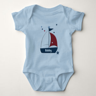 Aangepaste Baby voor klassieke zeilboot Romper