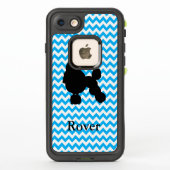 Aangepaste babyblauwe Chevron met porselein (Achterkant)