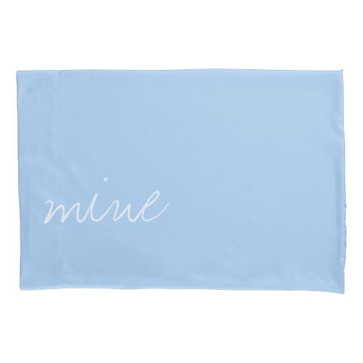 Aangepaste Babyblauwe kleur Kussensloop (Voorkant-Links)