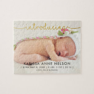 Aangepaste babyfoto als aandenken bij geboorteaank legpuzzel