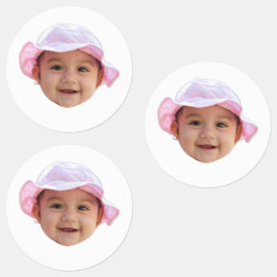 Aangepaste babyfoto, babyfoto gezicht labels