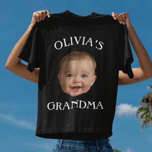 Aangepaste babyfoto oma Gepersonaliseerde naam o T-shirt