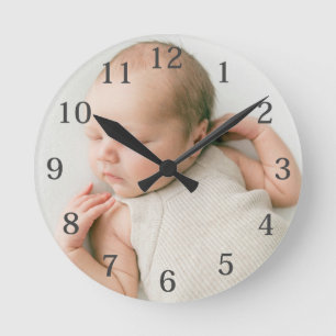 Aangepaste babyfoto ronde klok