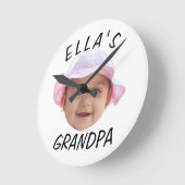 Aangepaste babygezicht foto tekst Opa Ronde Klok (Hoek)