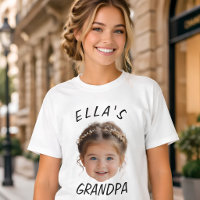 Aangepaste babygezicht foto tekst opa