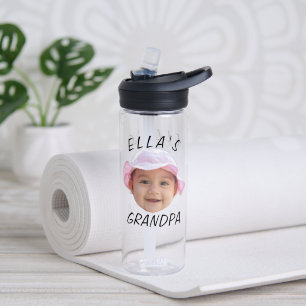 Aangepaste babygezicht foto tekst opa waterfles