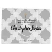 Aangepaste babyjongen baptisme Goud Kruis Groot Cadeauzakje (Achterkant)