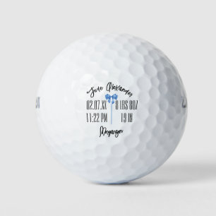 Aangepaste babyjongen statistieken geboorteaankond golfballen