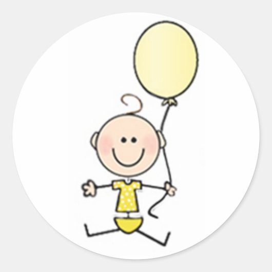 Aangepaste baby's eerste ronde sticker (Voorkant)