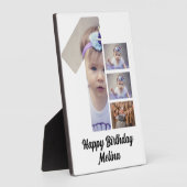 Aangepaste baby's eerste verjaardag 4 Fotocollage Fotoplaat (Zijkant)