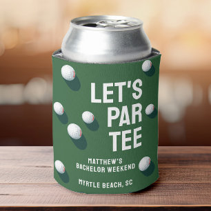 Aangepaste Bachelor Party Golfreis Let's Par T-shi Blikjeskoeler