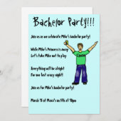 Aangepaste Bachelor Party!!! Uitnodigingen (Voorkant / Achterkant)