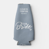 Aangepaste Bachelorette Party Dusty Blue Beer Flesjeskoeler (Voorkant)