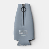 Aangepaste Bachelorette Party Dusty Blue Beer Flesjeskoeler (Achterkant)