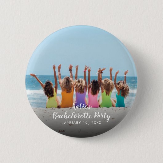 Aangepaste Bachelorette Party foto Button (Voorkant)
