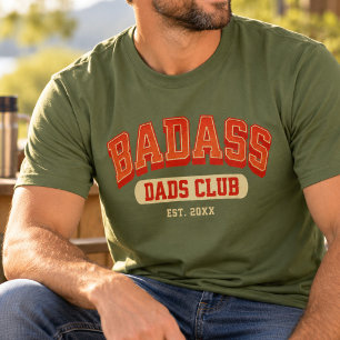 Aangepaste Badass Dad Club Retro Cool Trendy Leuk T-shirt