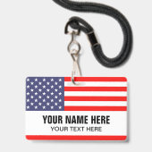 Aangepaste badge met de naam van de lanyard met de (Voorkant met koord)