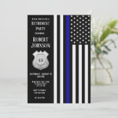 Aangepaste badge Thin Blue Line Retirement Kaart (Staand voorkant)
