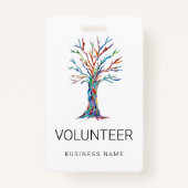 Aangepaste badge voor zakelijke vrijwilligers (Voorkant)