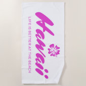 Aangepaste badhanddoek - Het leven is beter op het (Voorkant)