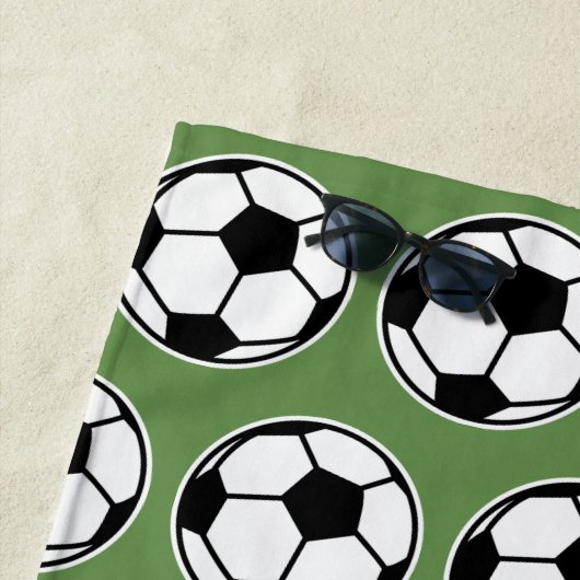 Aangepaste badhanddoek met voetbal afdrukken (In situ)