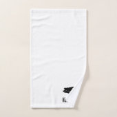 Aangepaste badhanddoek set met  varkenssilhouet bad handdoek (Handdoek)