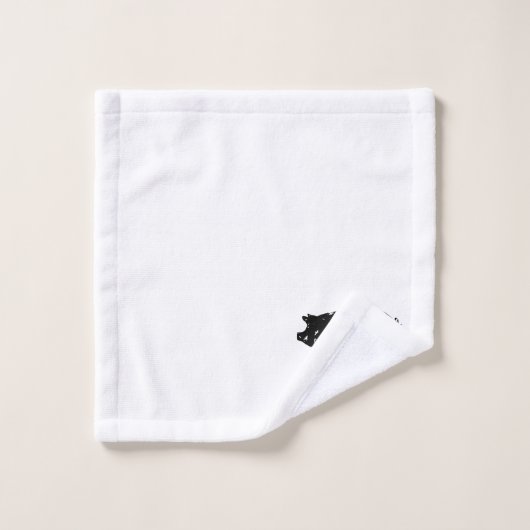 Aangepaste badhanddoek set met  varkenssilhouet bad handdoek (Wasdoekje)