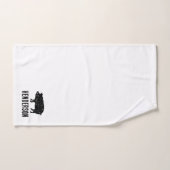 Aangepaste badhanddoek set met  varkenssilhouet bad handdoek (Handdoek)