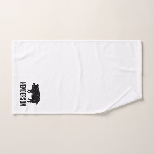 Aangepaste badhanddoek set met  varkenssilhouet bad handdoek (Handdoek)